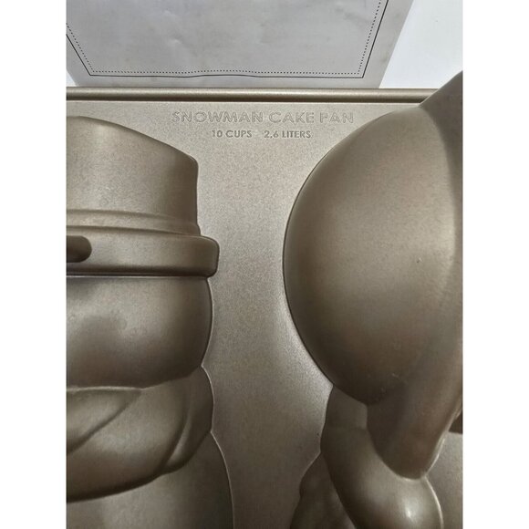 Nordic Ware 13 X 12" Snowman 3D Cake Mold Pan 10 Cups 2.6 Liters Williams Sonoma - Picture 3 of 9